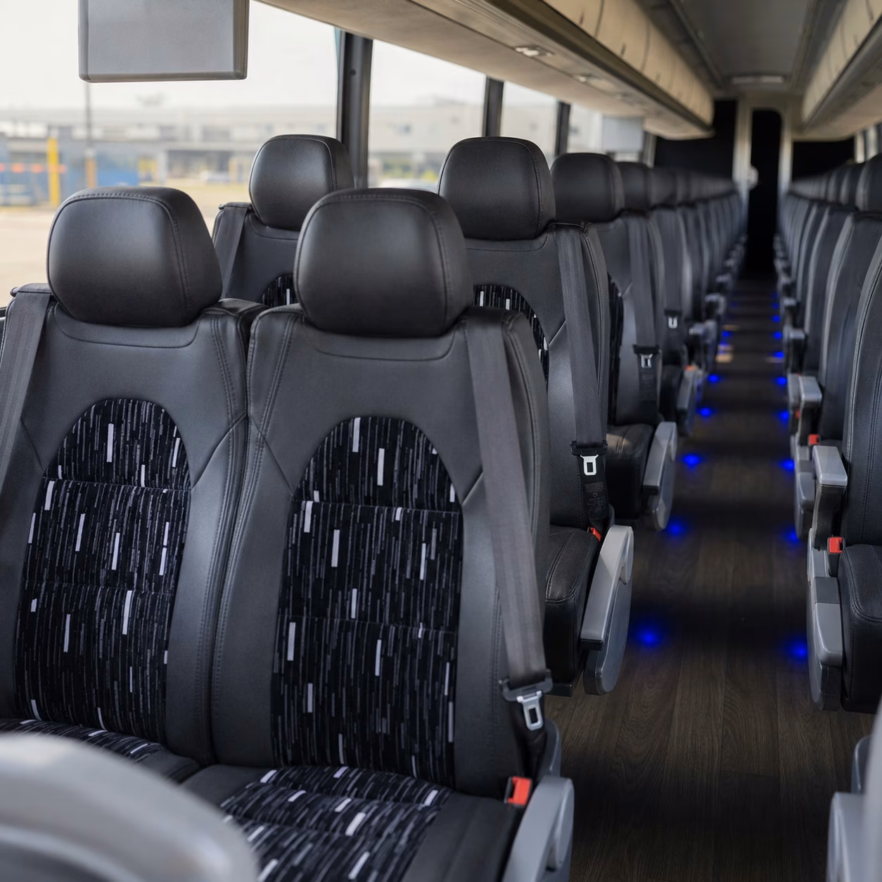 palmdale charter bus rental interior